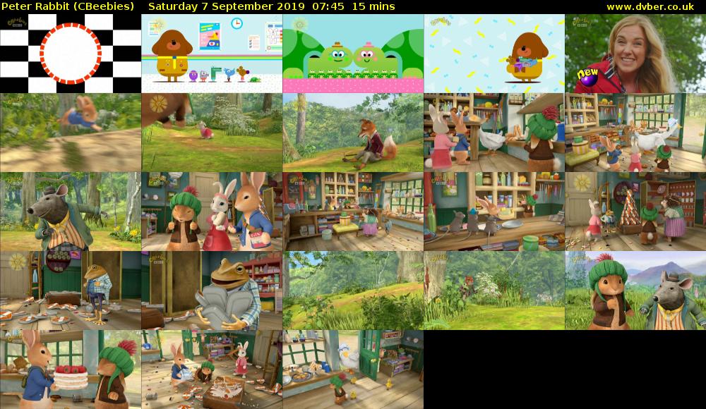 Peter Rabbit (CBeebies) Saturday 7 September 2019 07:45 - 08:00