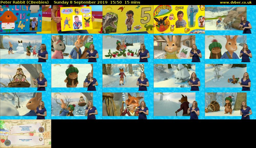Peter Rabbit (CBeebies) Sunday 8 September 2019 15:50 - 16:05