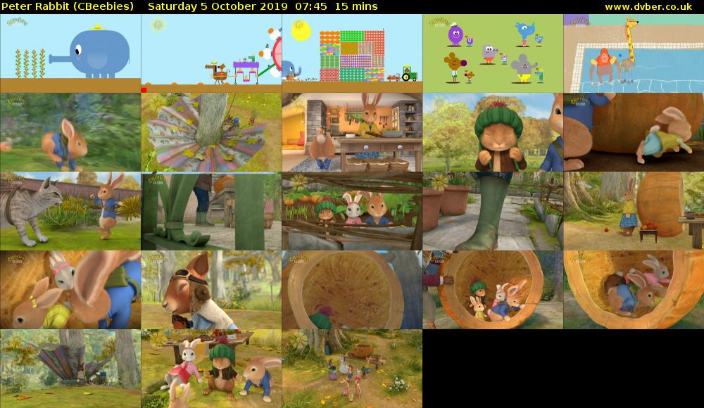 Peter Rabbit (CBeebies) Saturday 5 October 2019 07:45 - 08:00