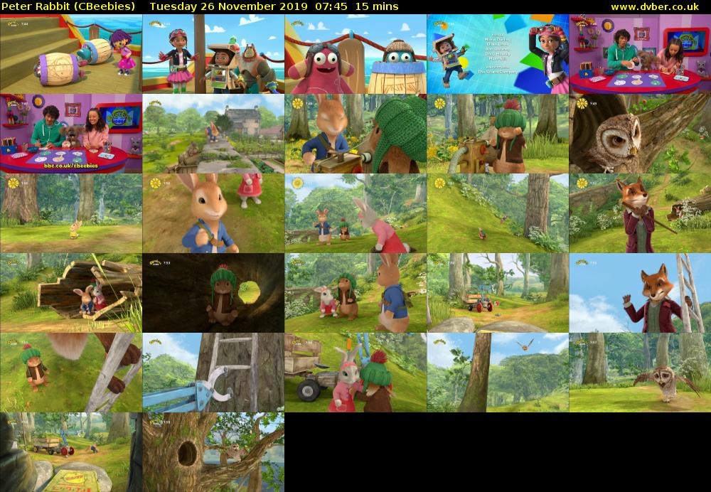 Peter Rabbit (CBeebies) Tuesday 26 November 2019 07:45 - 08:00