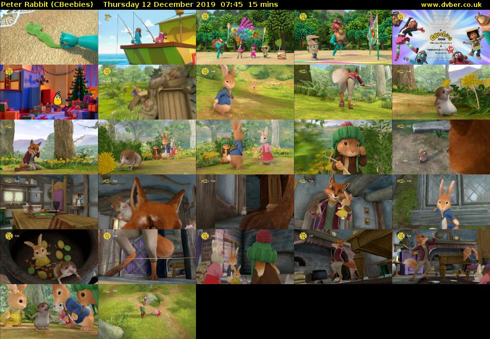 Peter Rabbit (CBeebies) Thursday 12 December 2019 07:45 - 08:00