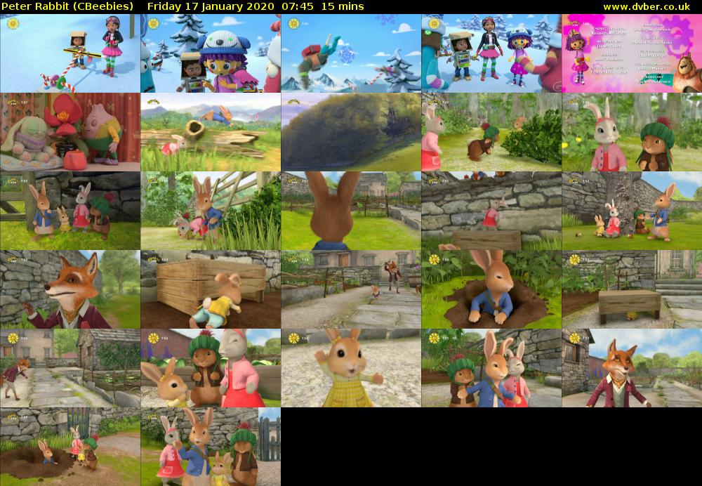 Peter Rabbit (CBeebies) Friday 17 January 2020 07:45 - 08:00