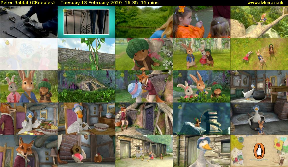 Peter Rabbit (CBeebies) Tuesday 18 February 2020 16:35 - 16:50