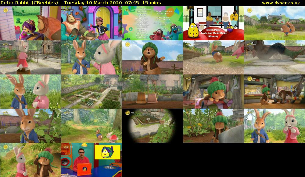 Peter Rabbit (CBeebies) Tuesday 10 March 2020 07:45 - 08:00