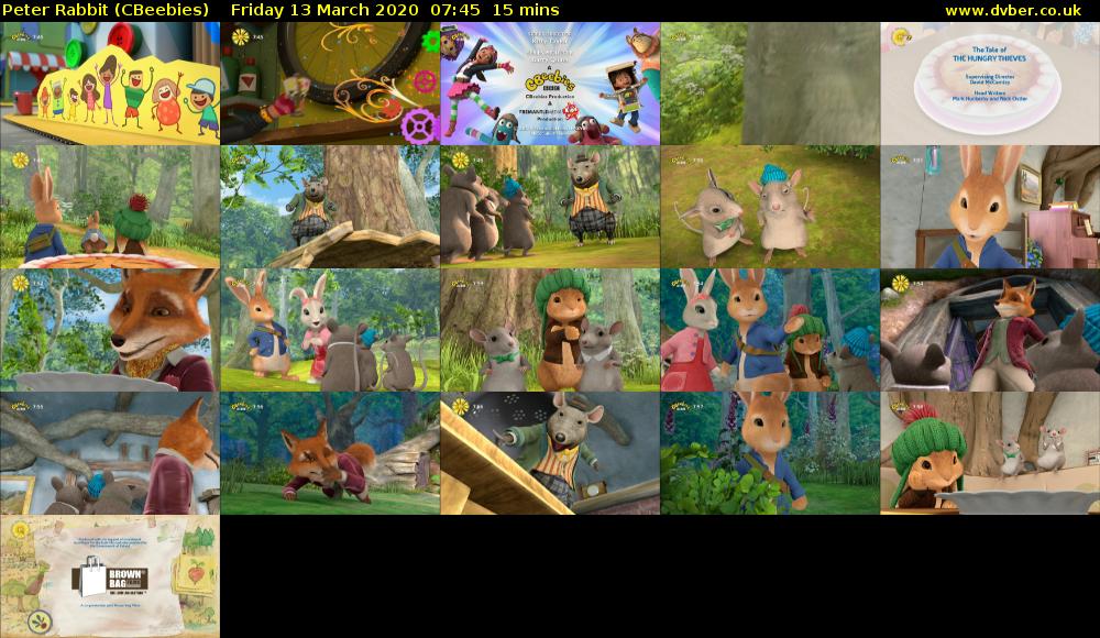 Peter Rabbit (CBeebies) Friday 13 March 2020 07:45 - 08:00