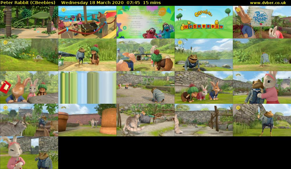 Peter Rabbit (CBeebies) Wednesday 18 March 2020 07:45 - 08:00