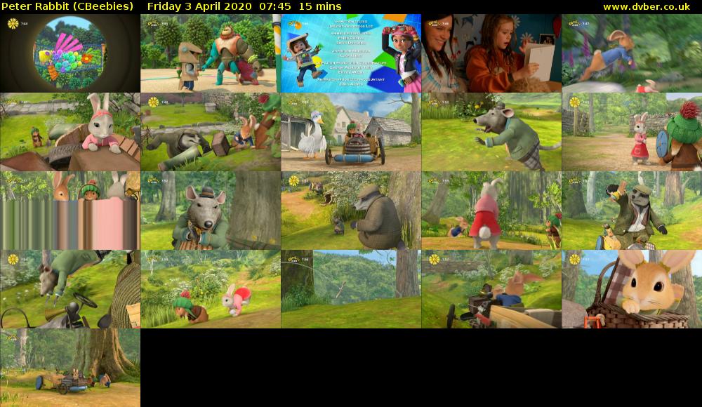 Peter Rabbit (CBeebies) Friday 3 April 2020 07:45 - 08:00