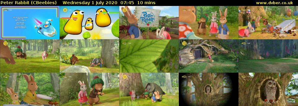 Peter Rabbit (CBeebies) Wednesday 1 July 2020 07:45 - 07:55