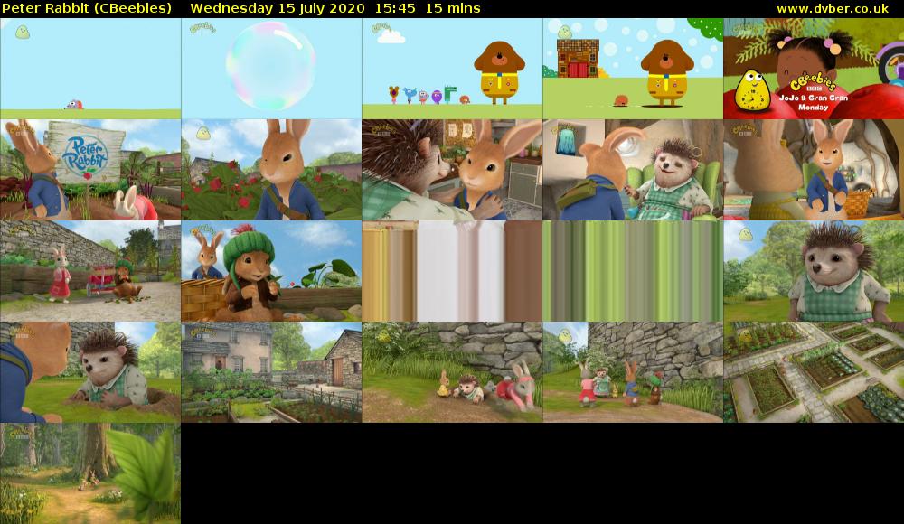 Peter Rabbit (CBeebies) Wednesday 15 July 2020 15:45 - 16:00