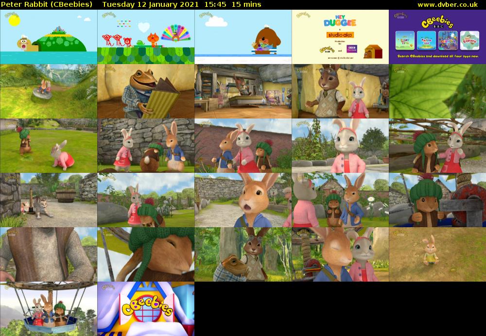 Peter Rabbit (CBeebies) Tuesday 12 January 2021 15:45 - 16:00