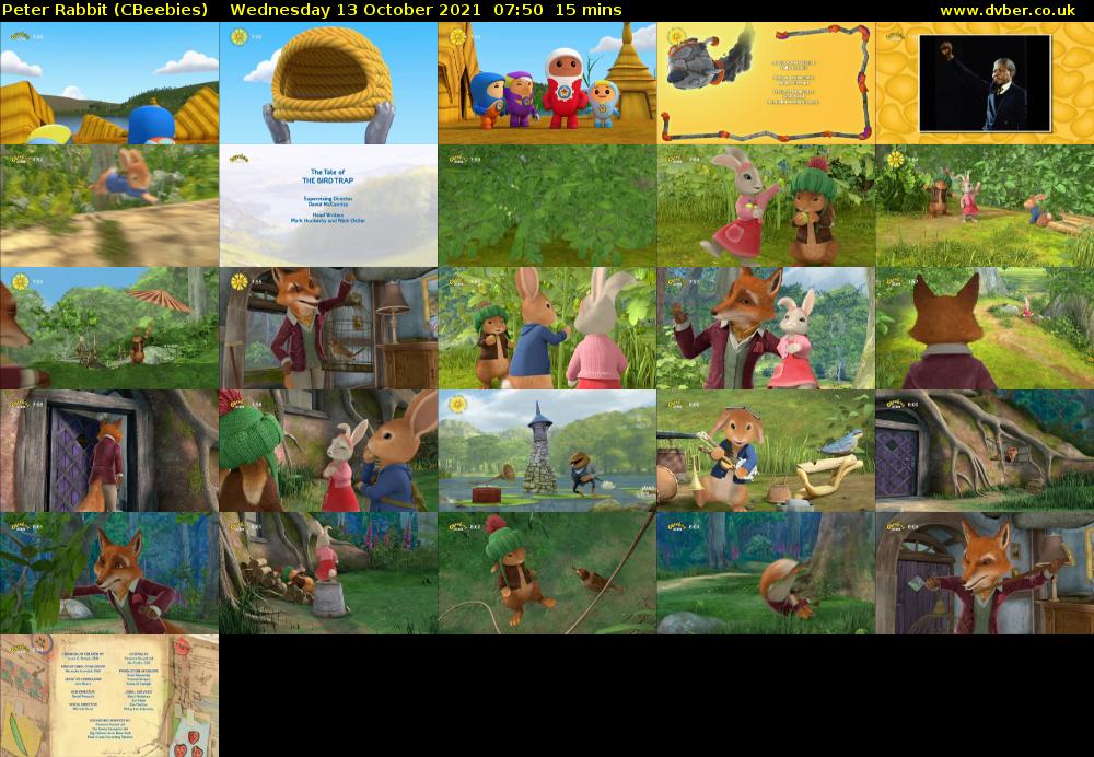 Peter Rabbit (CBeebies) Wednesday 13 October 2021 07:50 - 08:05
