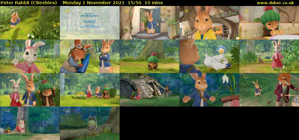 Peter Rabbit (CBeebies) Monday 1 November 2021 15:50 - 16:00
