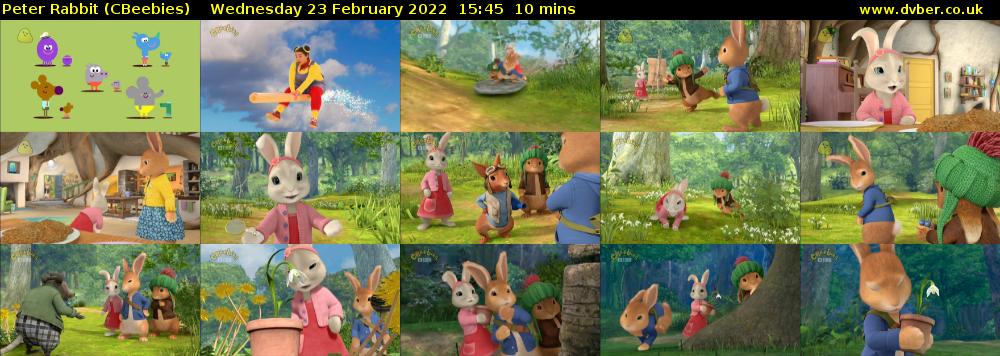 Peter Rabbit (CBeebies) Wednesday 23 February 2022 15:45 - 15:55
