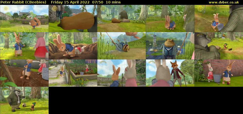 Peter Rabbit (CBeebies) Friday 15 April 2022 07:50 - 08:00