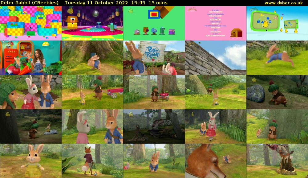 Peter Rabbit (CBeebies) Tuesday 11 October 2022 15:45 - 16:00