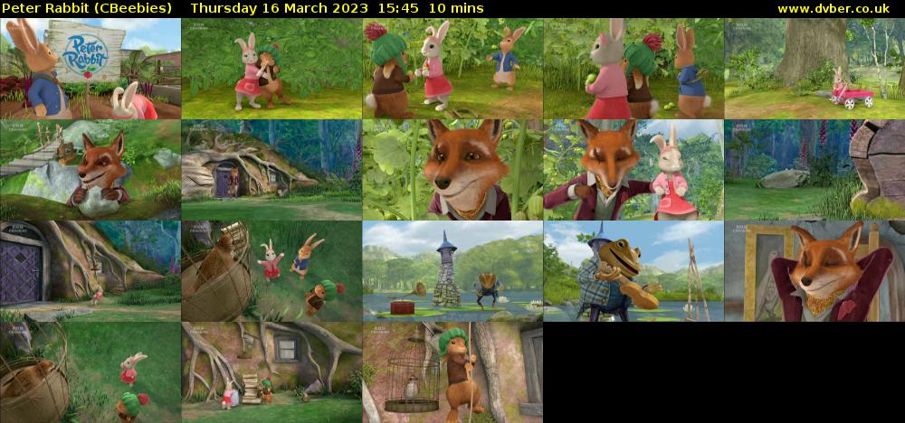 Peter Rabbit (CBeebies) Thursday 16 March 2023 15:45 - 15:55
