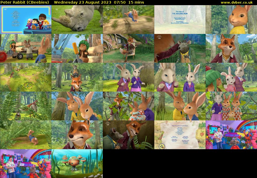 Peter Rabbit (CBeebies) Wednesday 23 August 2023 07:50 - 08:05