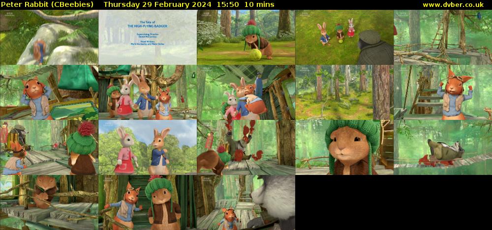 Peter Rabbit (CBeebies) Thursday 29 February 2024 15:50 - 16:00