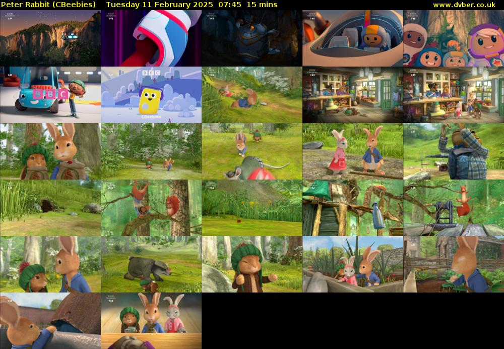 Peter Rabbit (CBeebies) Tuesday 11 February 2025 07:45 - 08:00