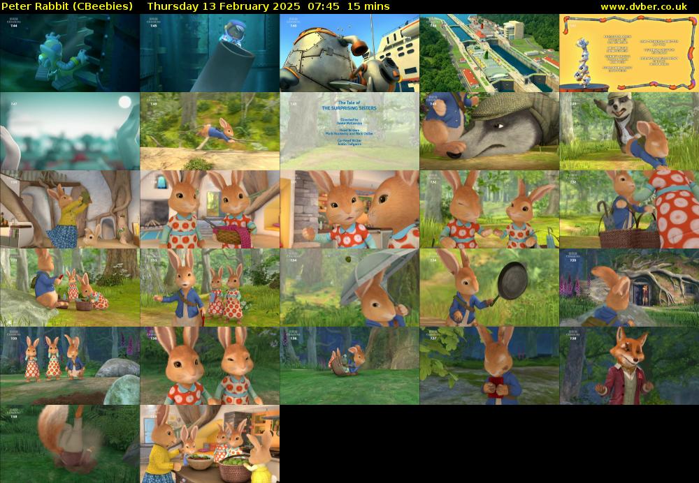 Peter Rabbit (CBeebies) Thursday 13 February 2025 07:45 - 08:00