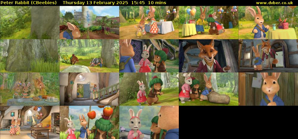 Peter Rabbit (CBeebies) Thursday 13 February 2025 15:45 - 15:55