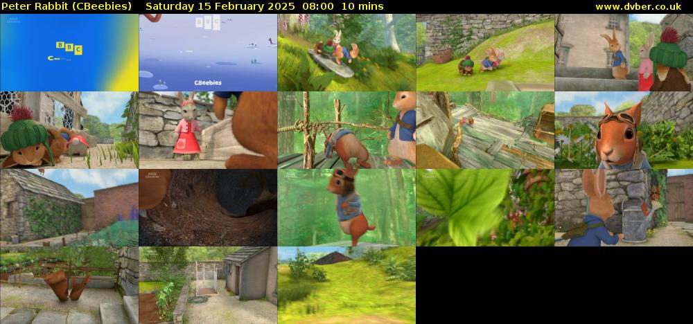Peter Rabbit (CBeebies) Saturday 15 February 2025 08:00 - 08:10