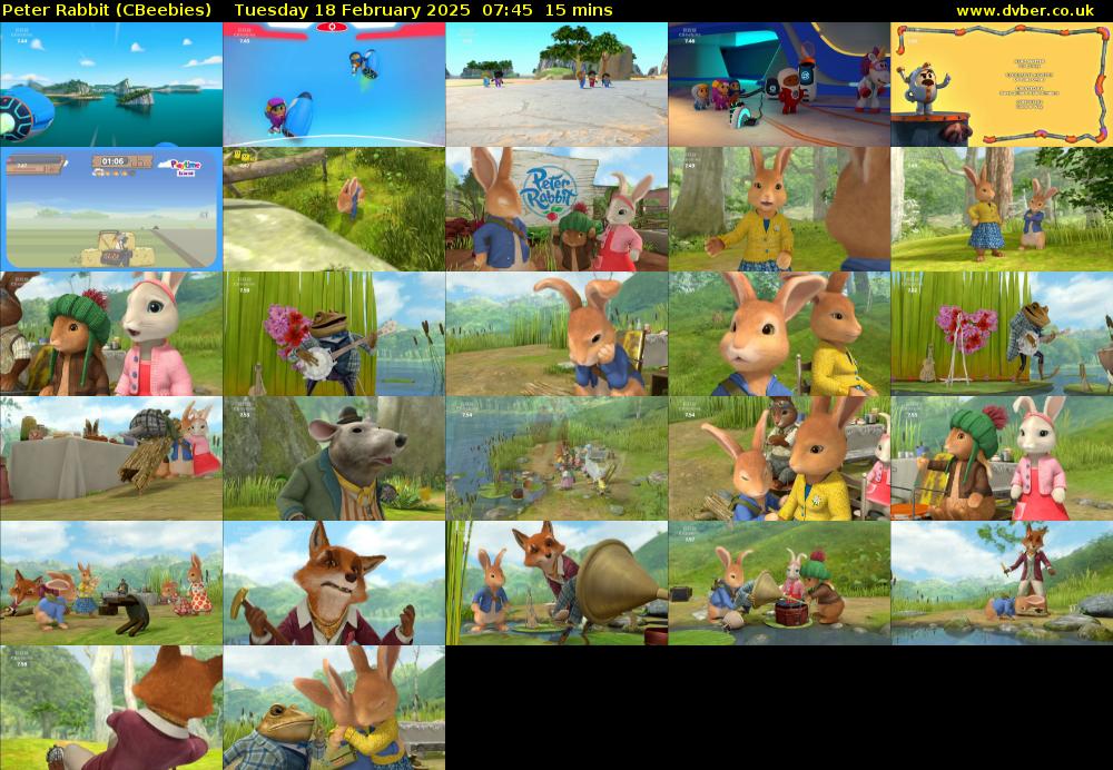 Peter Rabbit (CBeebies) Tuesday 18 February 2025 07:45 - 08:00
