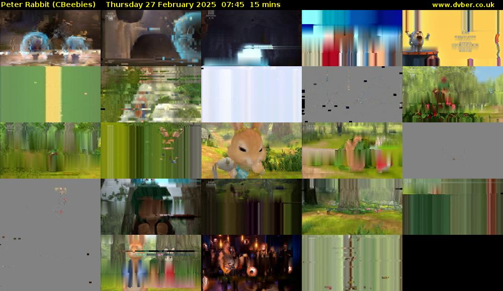 Peter Rabbit (CBeebies) Thursday 27 February 2025 07:45 - 08:00