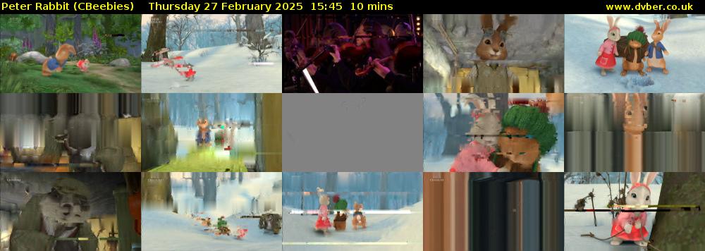Peter Rabbit (CBeebies) Thursday 27 February 2025 15:45 - 15:55