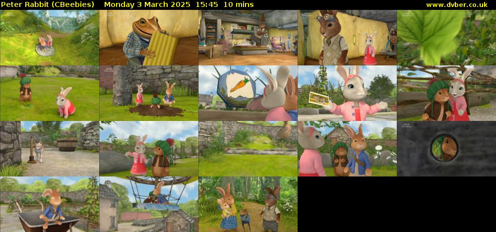 Peter Rabbit (CBeebies) Monday 3 March 2025 15:45 - 15:55