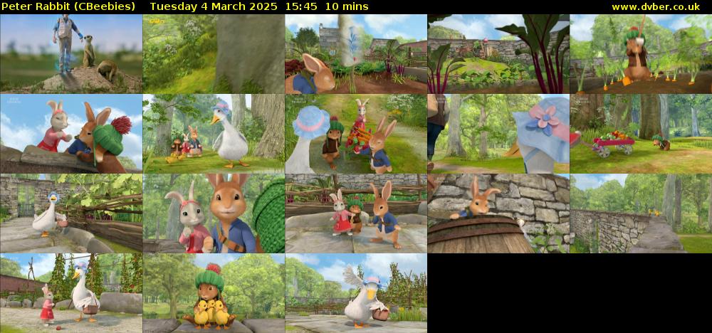 Peter Rabbit (CBeebies) Tuesday 4 March 2025 15:45 - 15:55