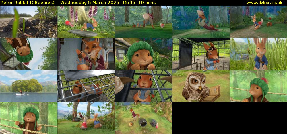 Peter Rabbit (CBeebies) Wednesday 5 March 2025 15:45 - 15:55