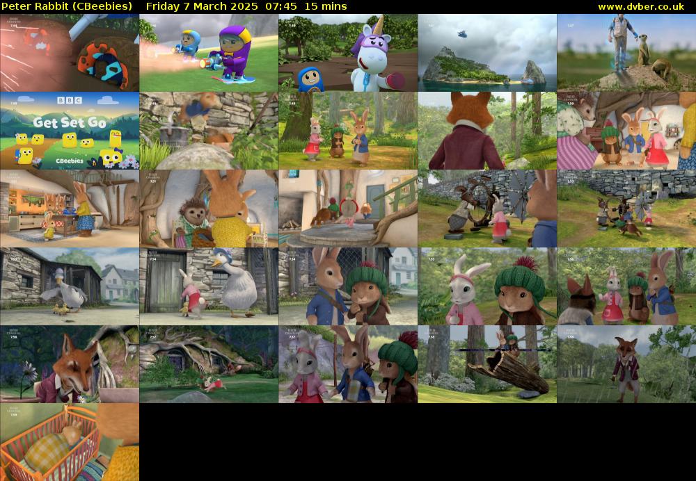 Peter Rabbit (CBeebies) Friday 7 March 2025 07:45 - 08:00