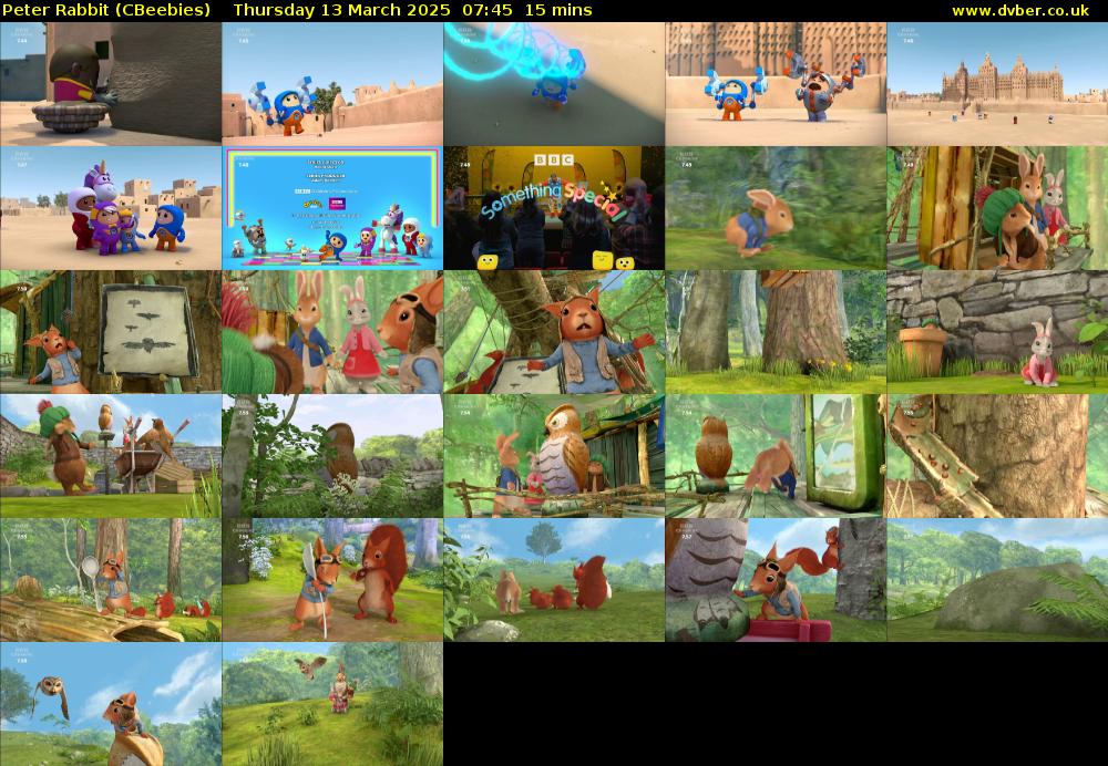 Peter Rabbit (CBeebies) Thursday 13 March 2025 07:45 - 08:00