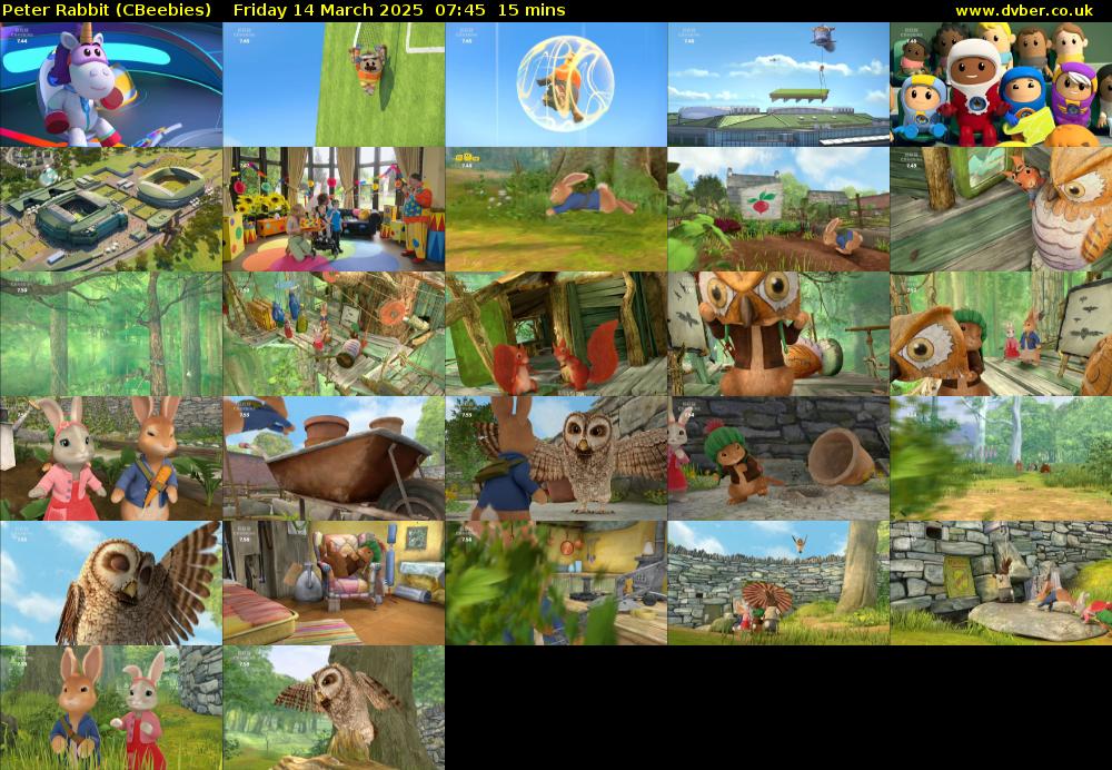 Peter Rabbit (CBeebies) Friday 14 March 2025 07:45 - 08:00