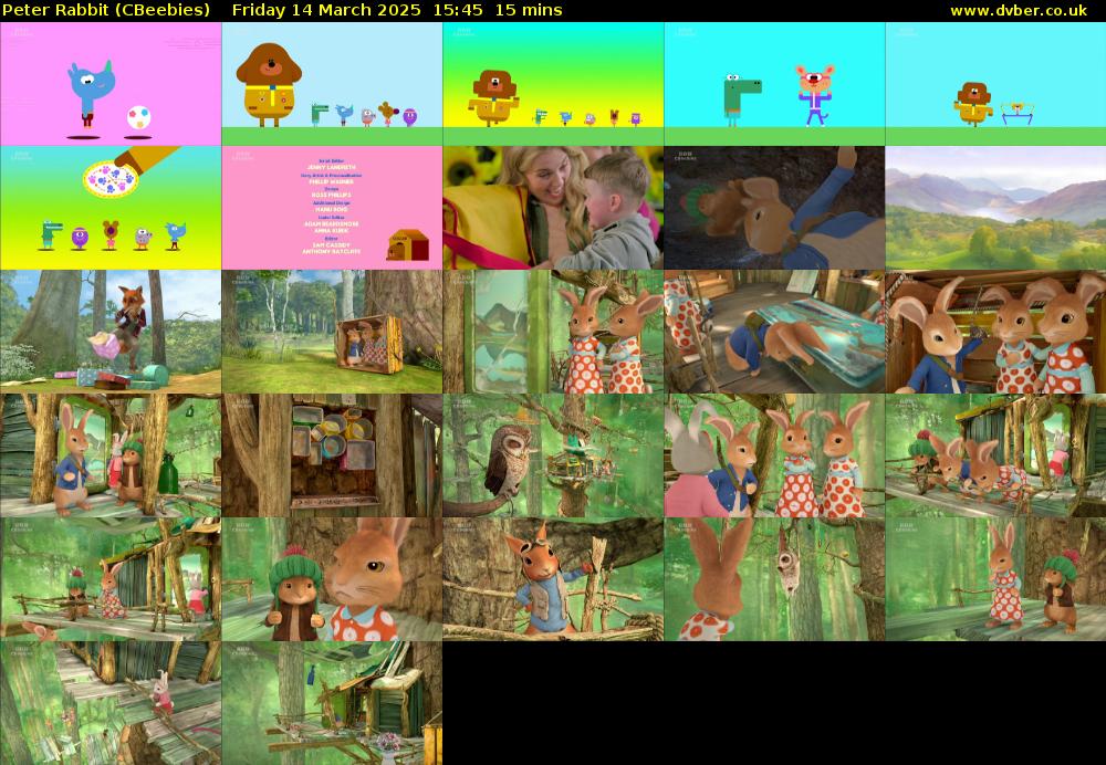 Peter Rabbit (CBeebies) Friday 14 March 2025 15:45 - 16:00