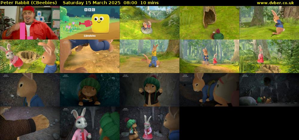 Peter Rabbit (CBeebies) Saturday 15 March 2025 08:00 - 08:10