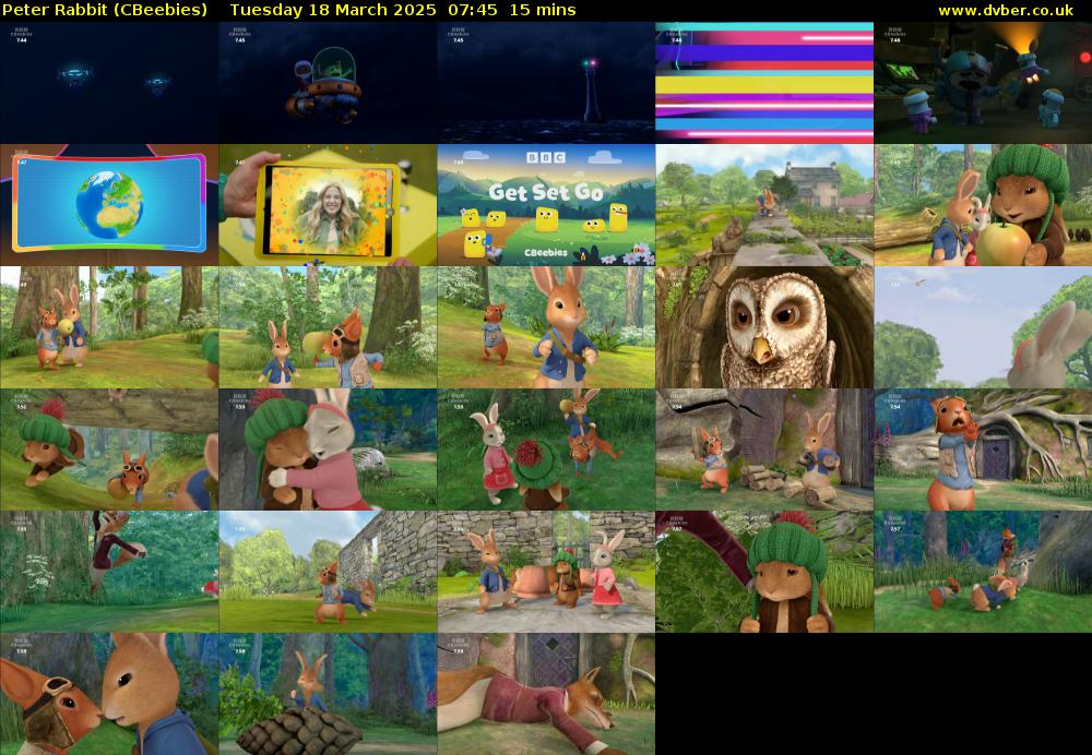 Peter Rabbit (CBeebies) Tuesday 18 March 2025 07:45 - 08:00