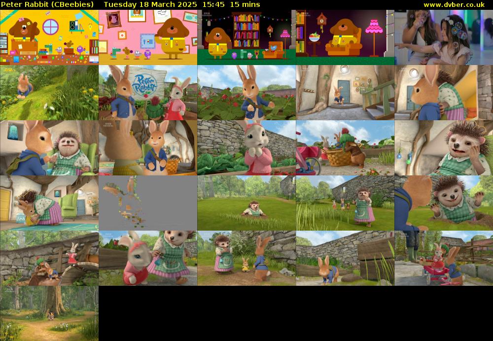 Peter Rabbit (CBeebies) Tuesday 18 March 2025 15:45 - 16:00