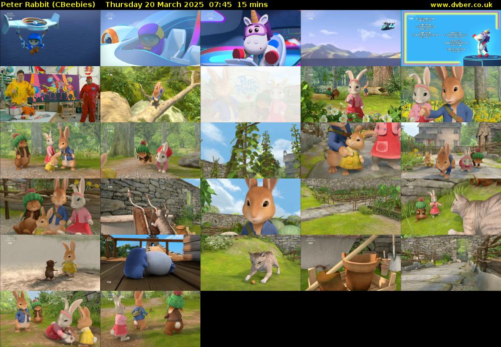 Peter Rabbit (CBeebies) Thursday 20 March 2025 07:45 - 08:00