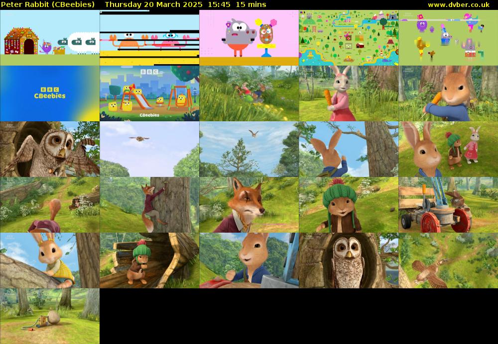 Peter Rabbit (CBeebies) Thursday 20 March 2025 15:45 - 16:00