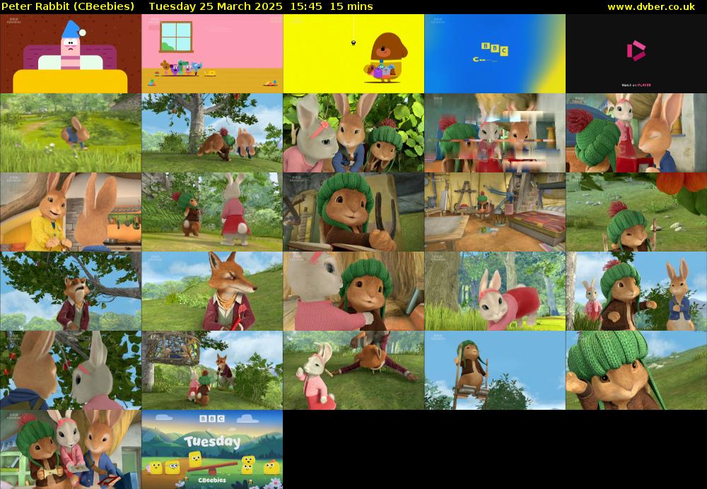 Peter Rabbit (CBeebies) Tuesday 25 March 2025 15:45 - 16:00