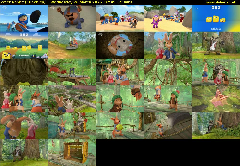 Peter Rabbit (CBeebies) Wednesday 26 March 2025 07:45 - 08:00