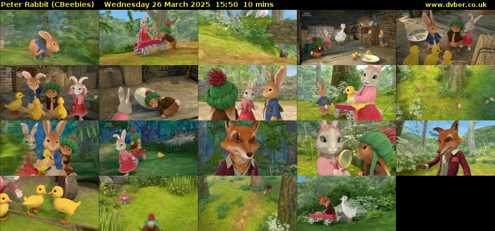 Peter Rabbit (CBeebies) Wednesday 26 March 2025 15:50 - 16:00