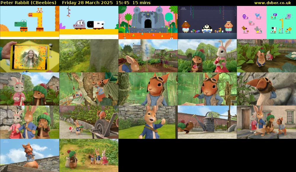 Peter Rabbit (CBeebies) Friday 28 March 2025 15:45 - 16:00