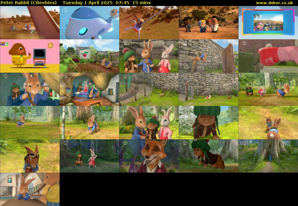 Peter Rabbit (CBeebies) Tuesday 1 April 2025 07:45 - 08:00