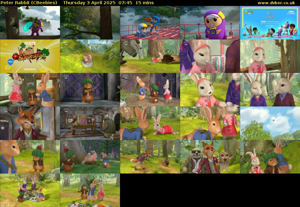 Peter Rabbit (CBeebies) Thursday 3 April 2025 07:45 - 08:00