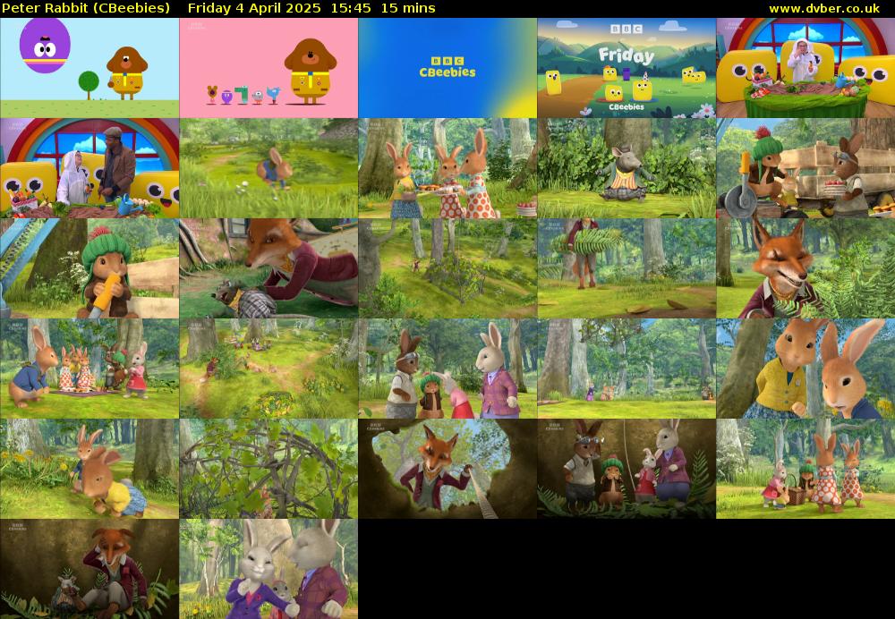 Peter Rabbit (CBeebies) Friday 4 April 2025 15:45 - 16:00