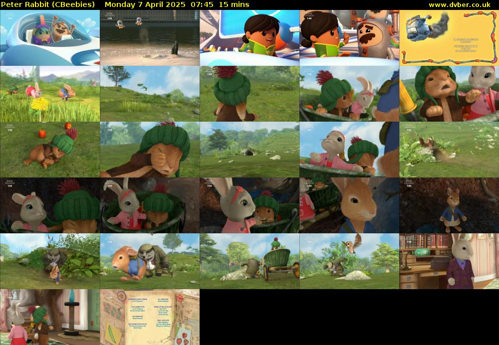 Peter Rabbit (CBeebies) Monday 7 April 2025 07:45 - 08:00