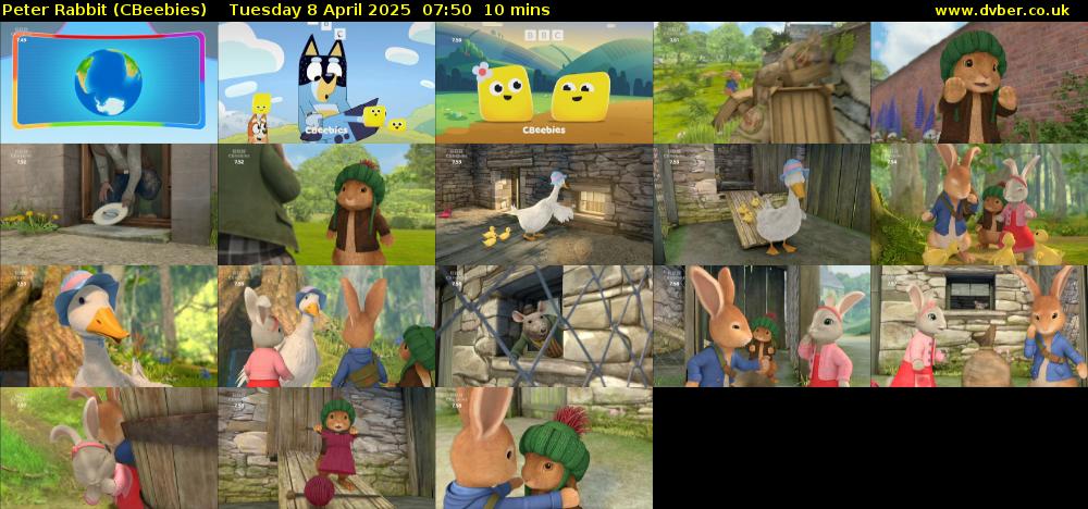 Peter Rabbit (CBeebies) Tuesday 8 April 2025 07:50 - 08:00